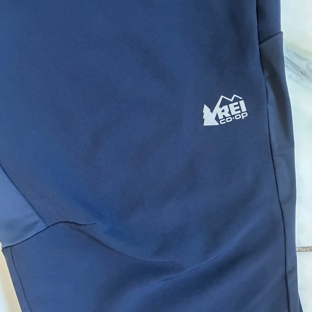 REI Co-op Mens Swiftland Running Pants Blue Tapered Technical Joggers Large